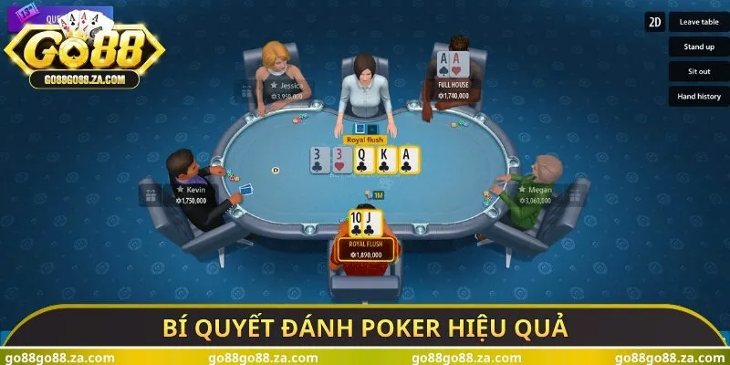 Bí quyết đánh poker hiệu quả