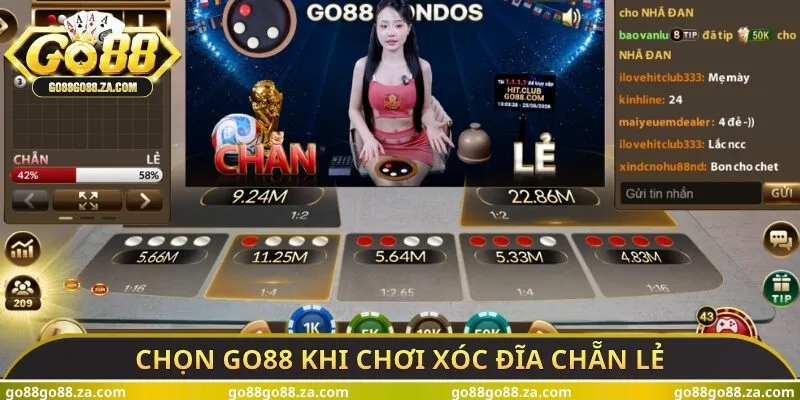 Chọn GO88 khi chơi xóc đĩa chẵn lẻ