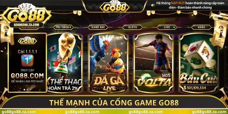 Thế mạnh của cổng game GO88